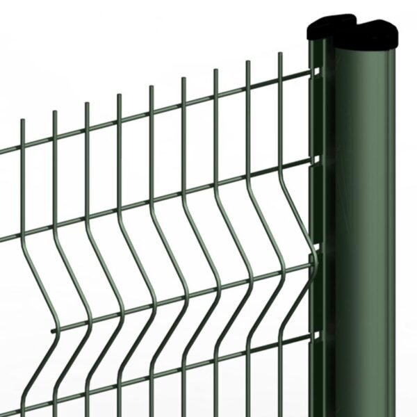 Single wire welded mesh fence plus peach shaped post - Image 4