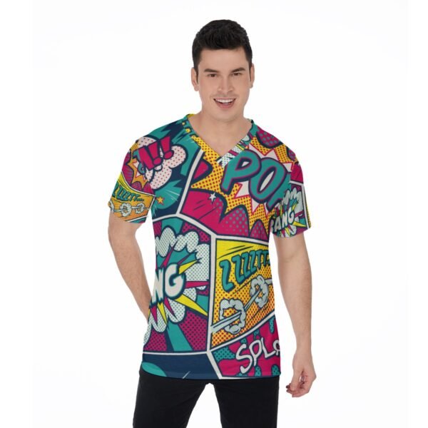 All-Over Print V-Neck T-Shirt