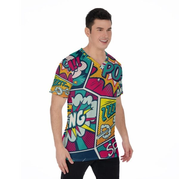 All-Over Print V-Neck T-Shirt - Image 3